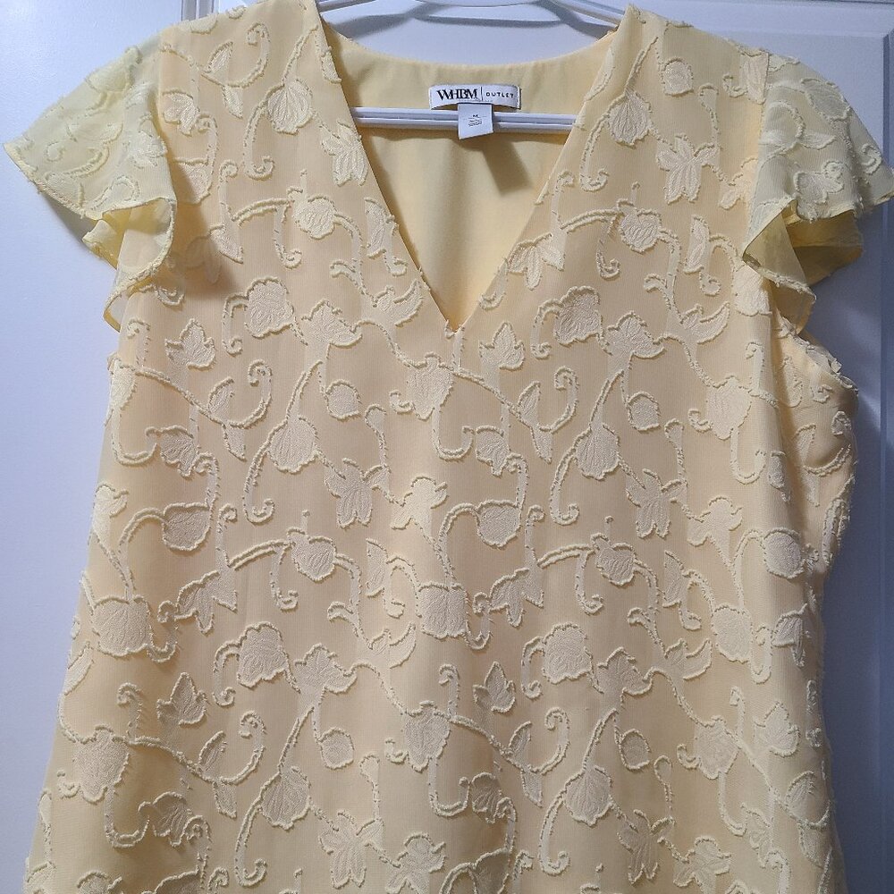 WHBM Yellow Casual Blouse